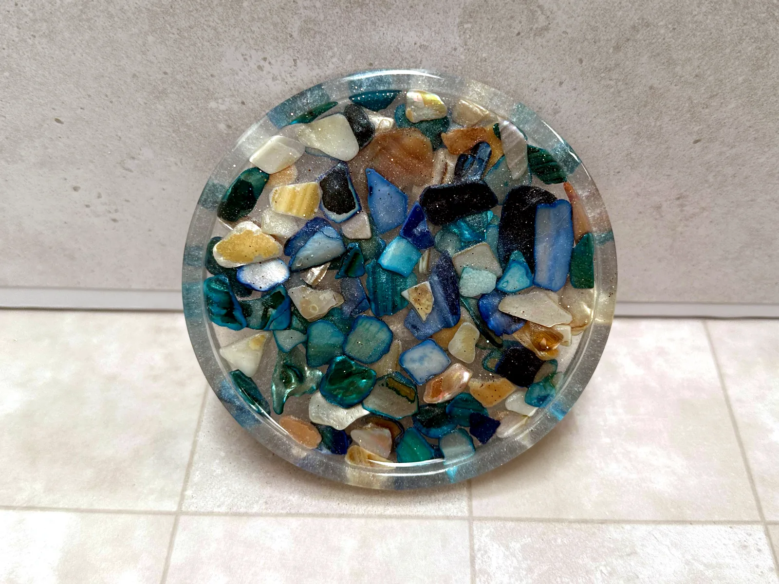 Blue Agate Gemstone Tray