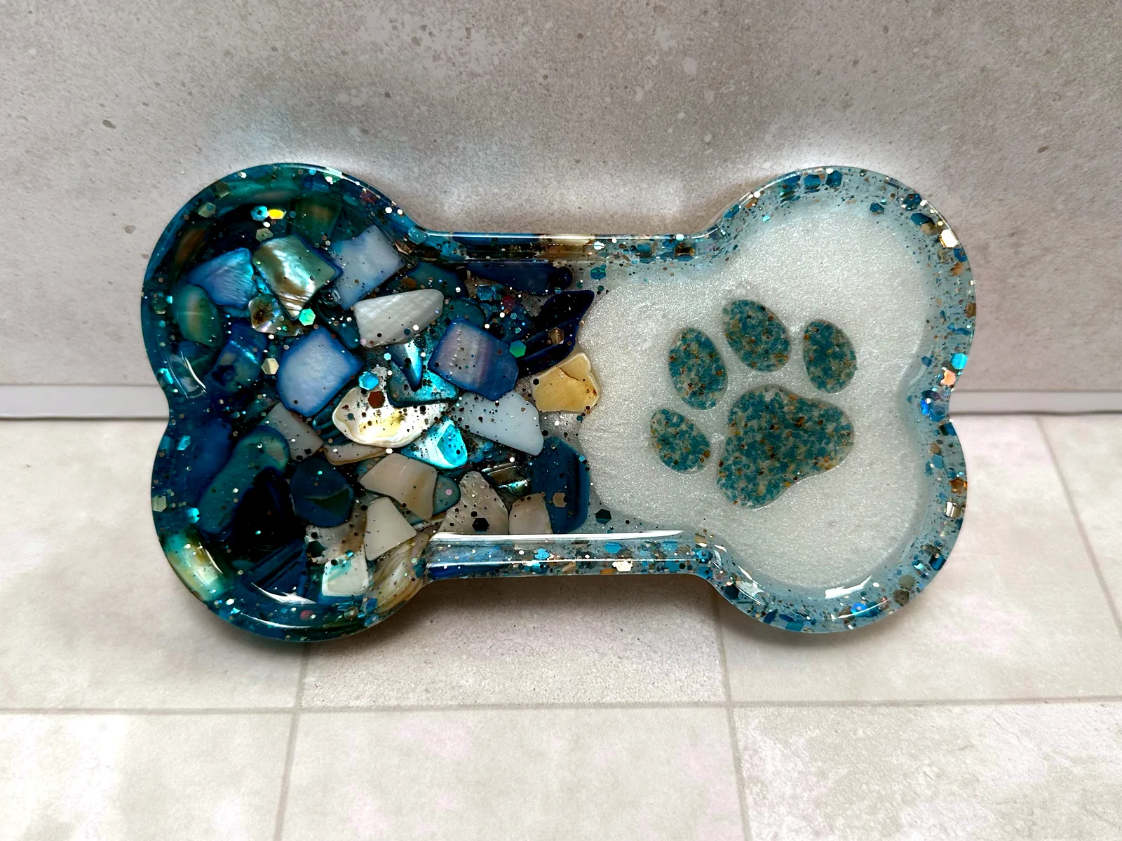 Paw Print Dog Bone Tray