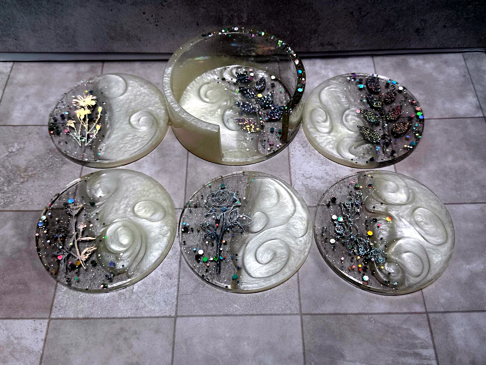 Pearl Swirl Coaster Set